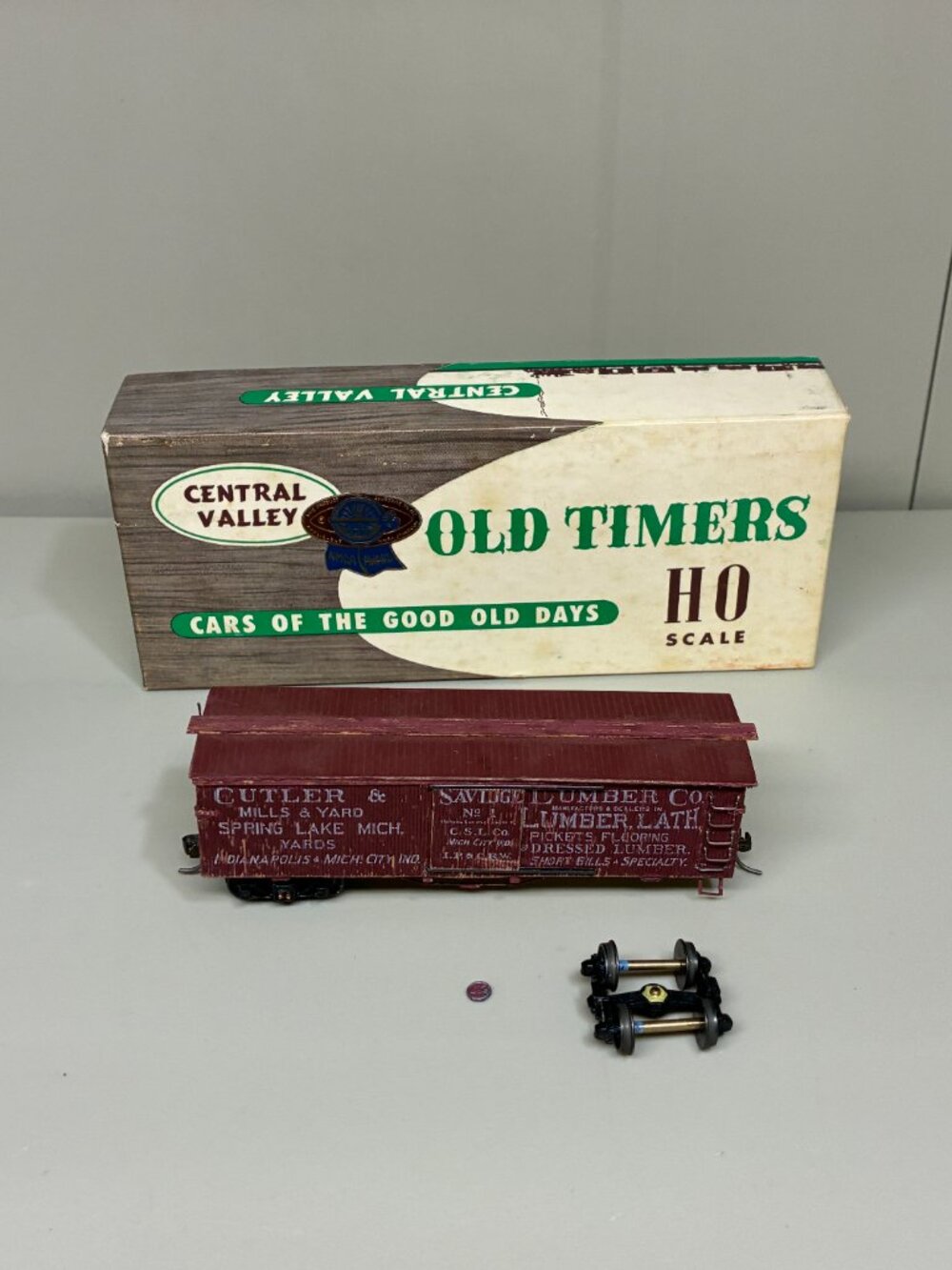 OLD TIMER HO Scale #B-96 Cutler & Savidge Lumber Co Box Car Train